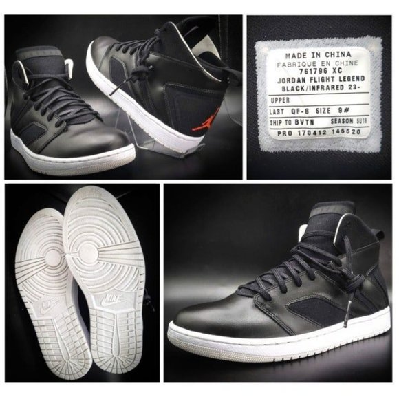 UNRELEASED Nike Jordan Flight Legend 'Black Infrared 23' Size 9 1 of 1 OG DS !! - Picture 2 of 12